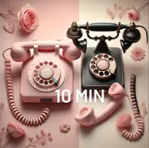 Téléphone noir ou rose 10 min