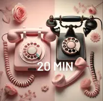 Téléphone noir ou rose 20 min