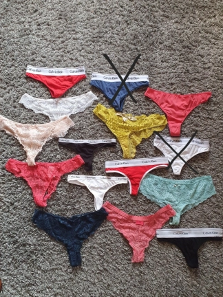 photo de la gourmandise Culottes et strings, portées, squirtées