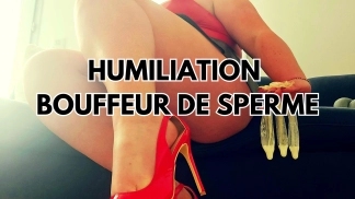 photo de la gourmandise Humiliation - Bouffeur de sperme 💦