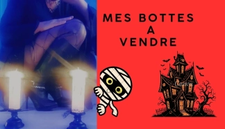 photo de la gourmandise 🖤 Bottes de Cuir Envoûtantes – Édition Halloween