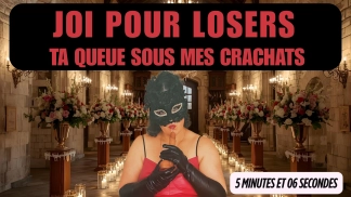 photo de la gourmandise JOI pour Losers - Ta queue sous mes crachats
