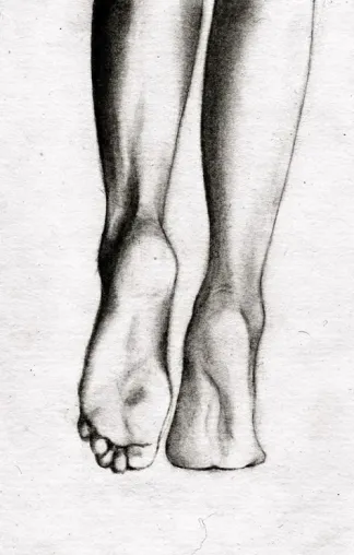 Dessous des Pieds en Collants – Photo Unique