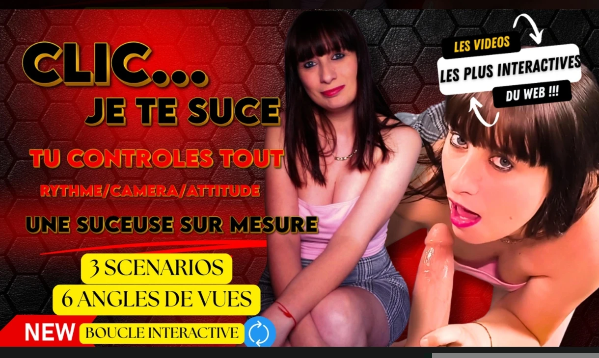 Photo de 💎 Clic et je te suce , tu controles tout , rythme , camérao , attidue . Une suceuse sur mesure 💎 3 scenarios - 6 angles de vues - boucle interactive