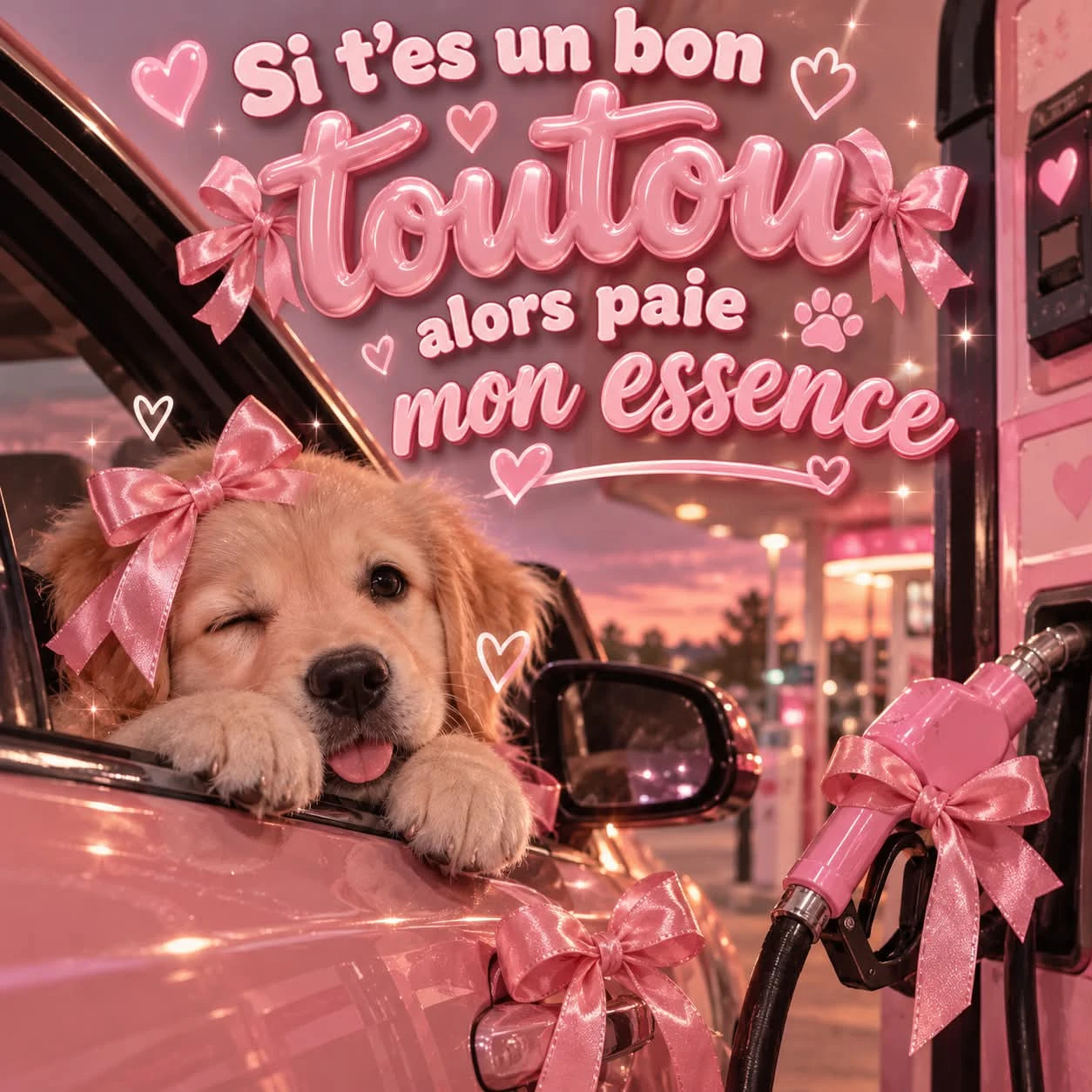 Photo de 🎀🐶 Mon petit toutou, tu m’offres mon plein ? ⛽💕