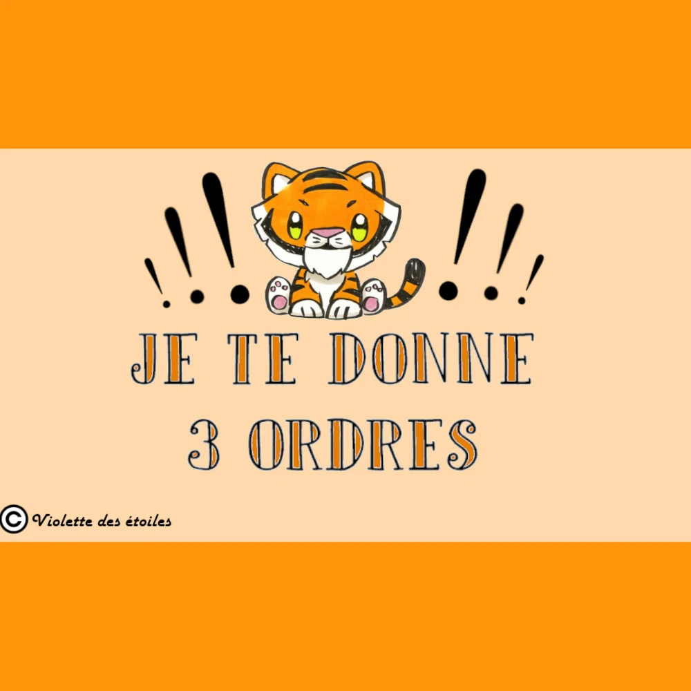 Photo de ❕🐯 Je te donne 3 ordres ! 🐯❕