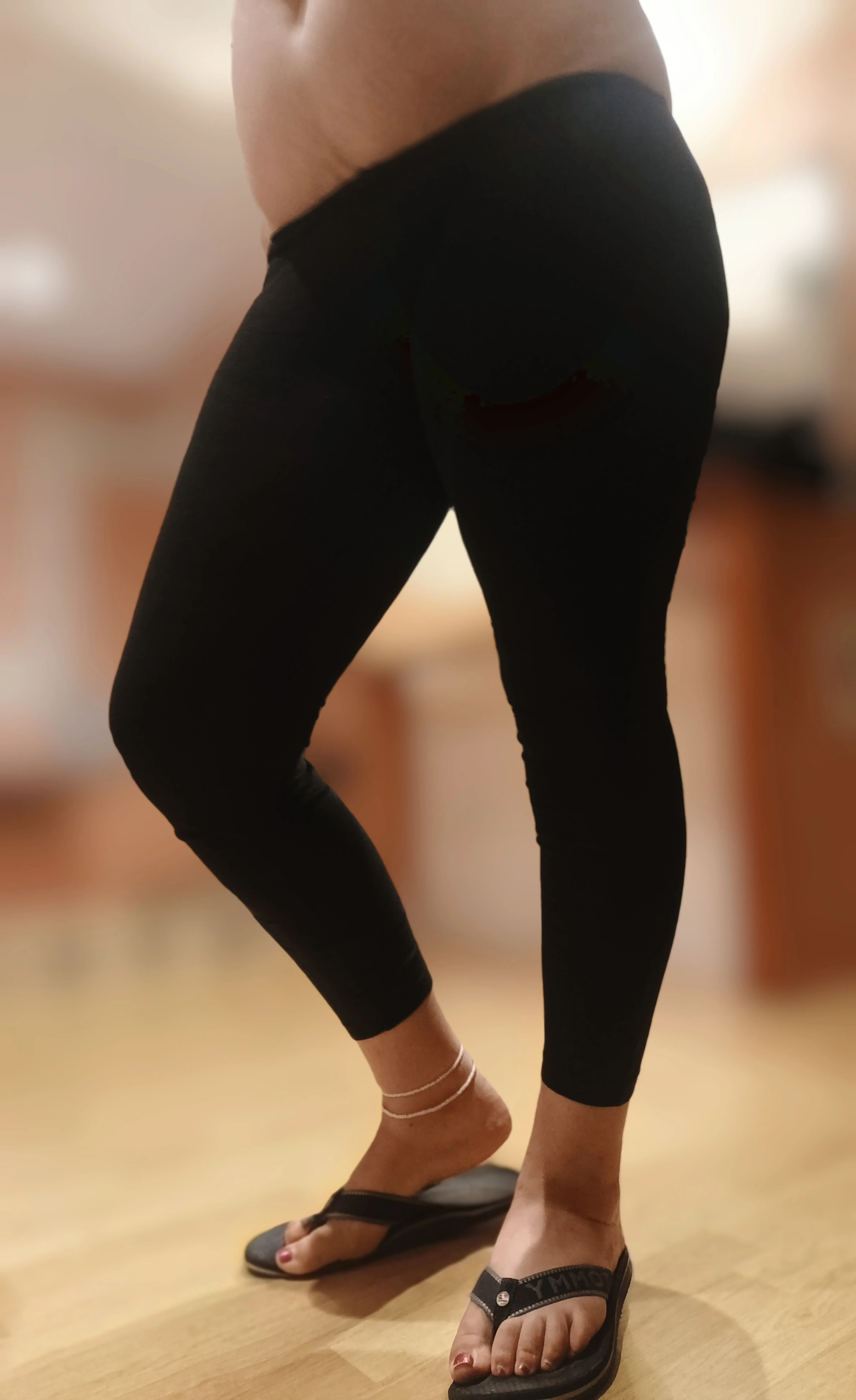 Photo de Legging 3/4 noir en coton