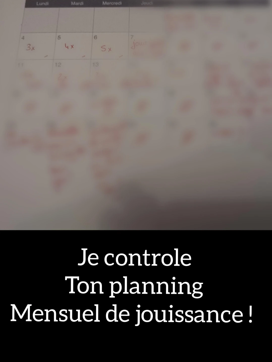 Photo de Je contrôle tes branlettes pendants un mois
