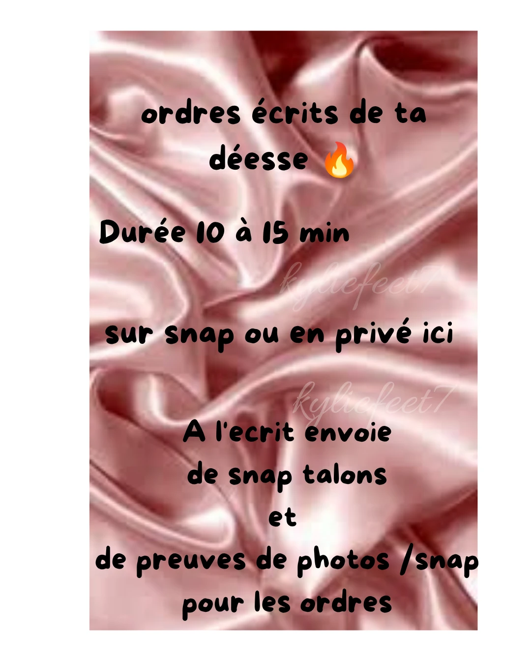 Photo de Ordres écrits de ta déesse 🔥😏