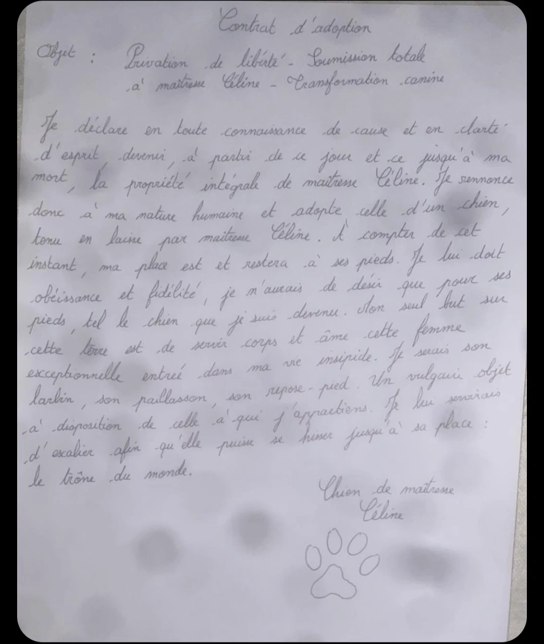 Photo de Contrat de sous mission