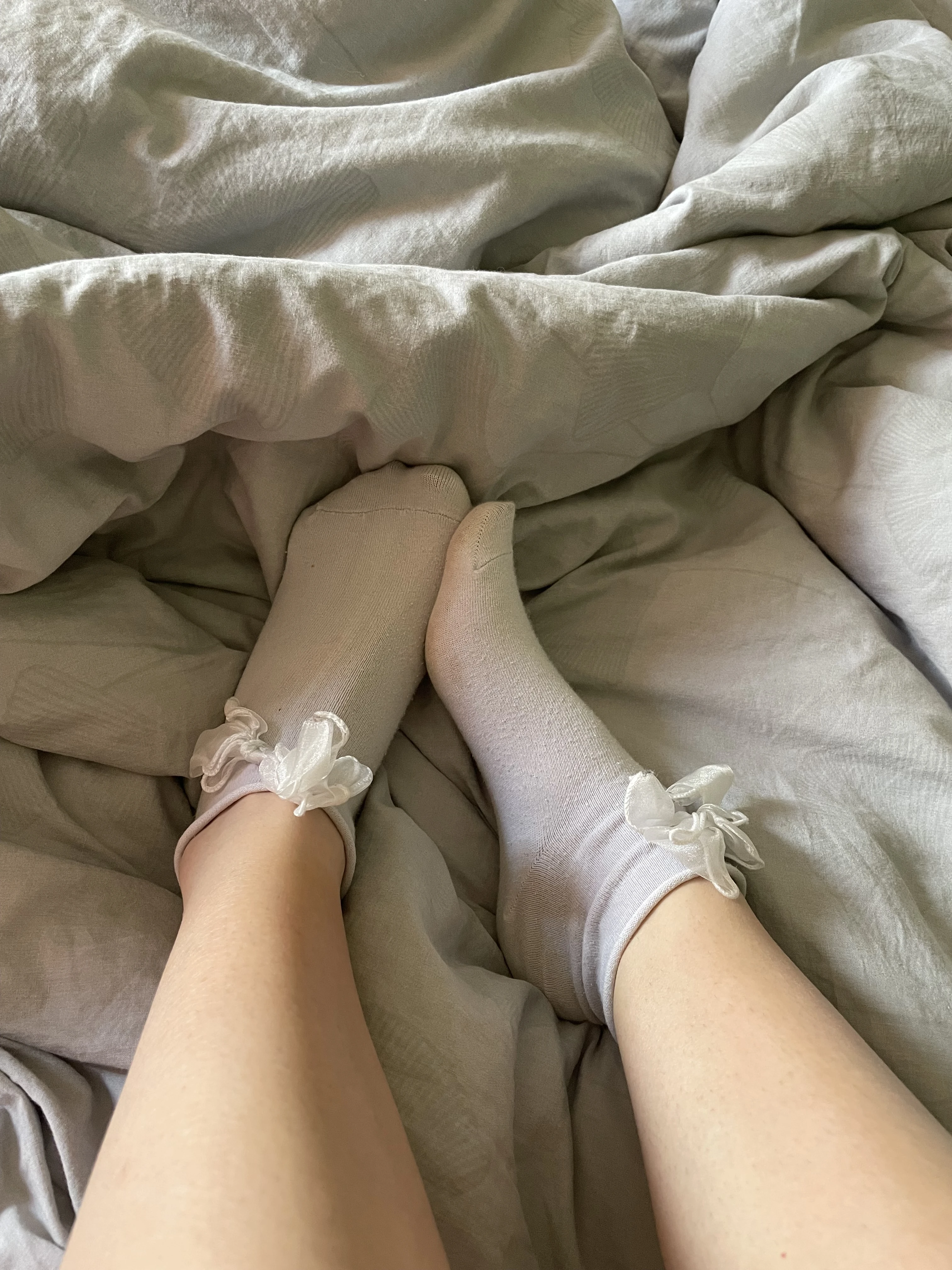 Photo de Chaussettes avec noeud blanc