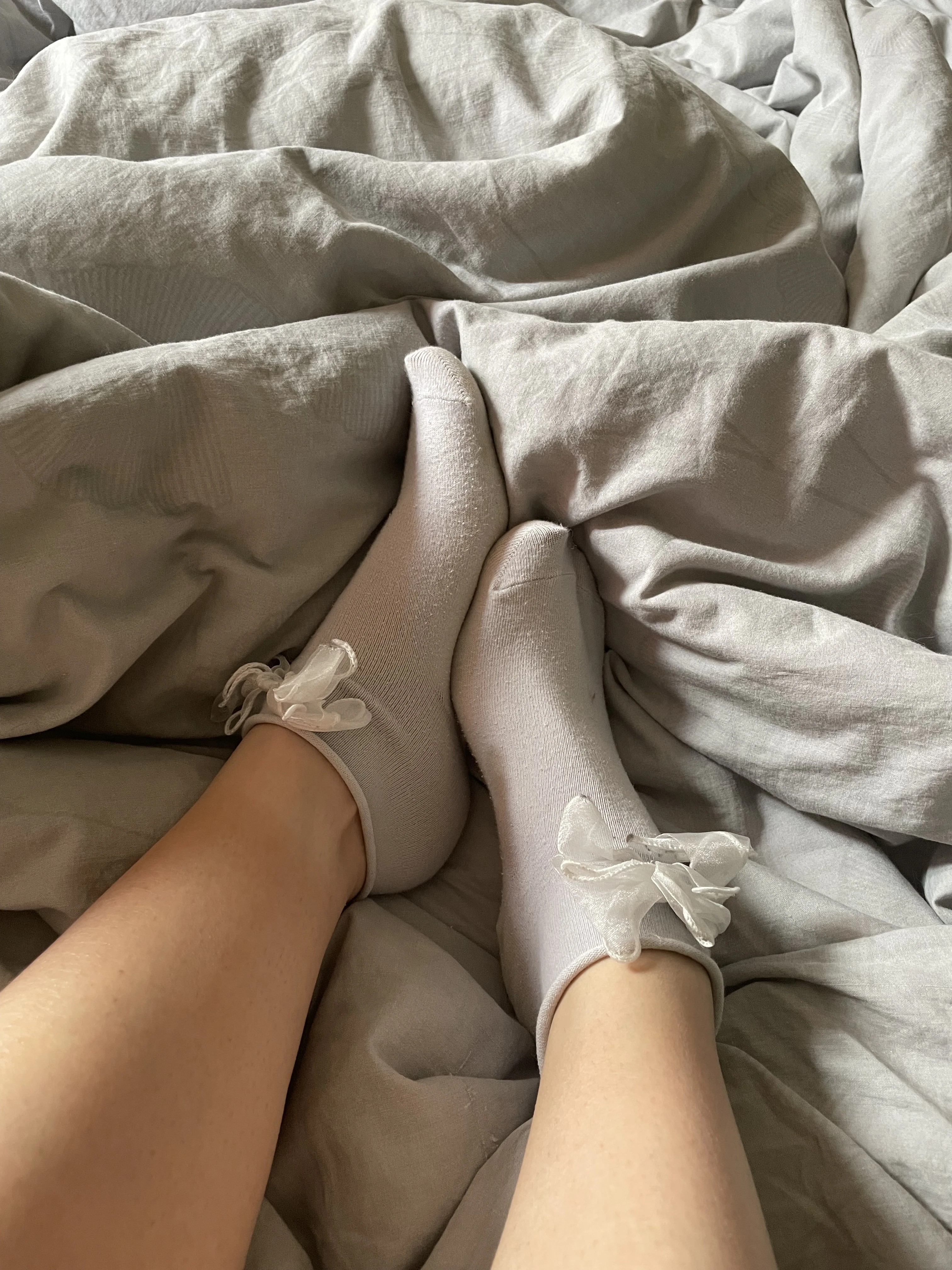 Photo de Chaussettes avec noeud blanc