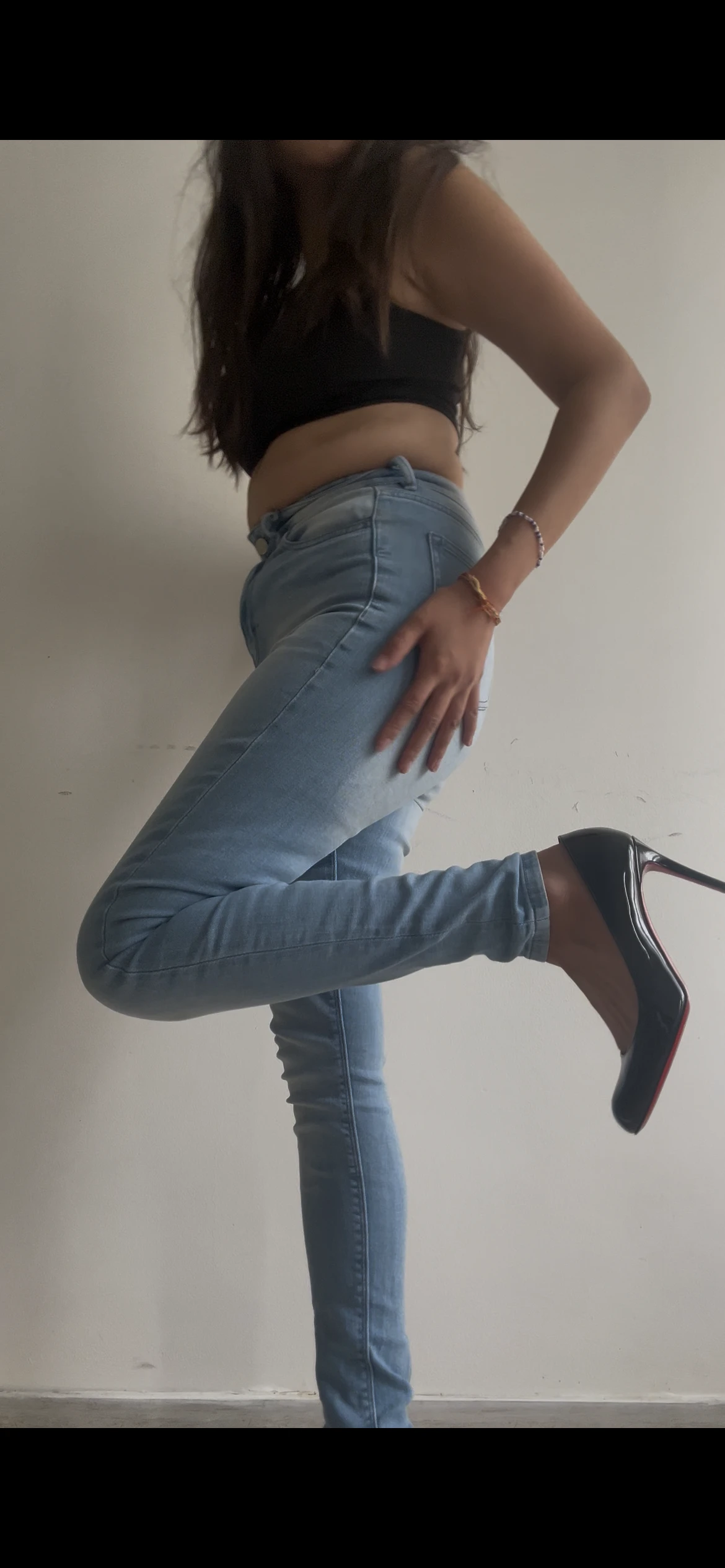 Photo de Pipi dans mon jean bleu clair